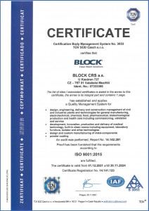 Block CRS - Certifications